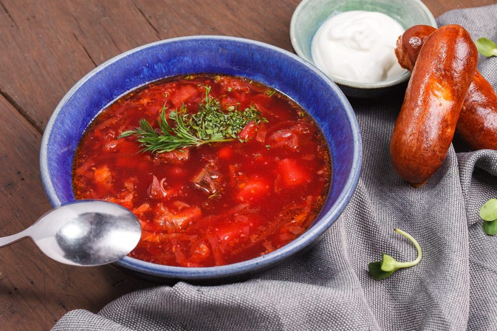 Красный Борщ С Мясом Фото